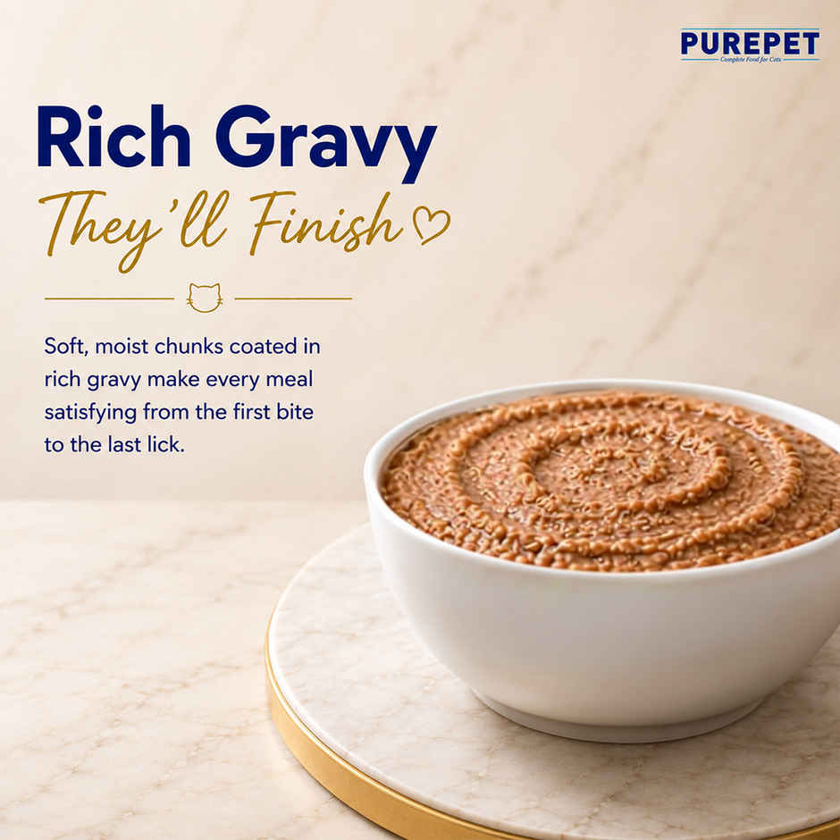 Purepet Real Chicken and Chicken Liver in Gravy,Wet cat food
