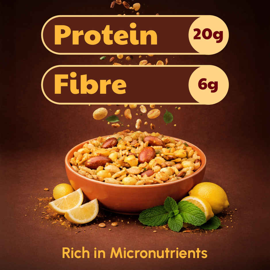 Right Shift High Protein Roasted Mix, Khatta Meetha, No Palm Oil, 20g Protein, Not Fried, 6g Fibre
