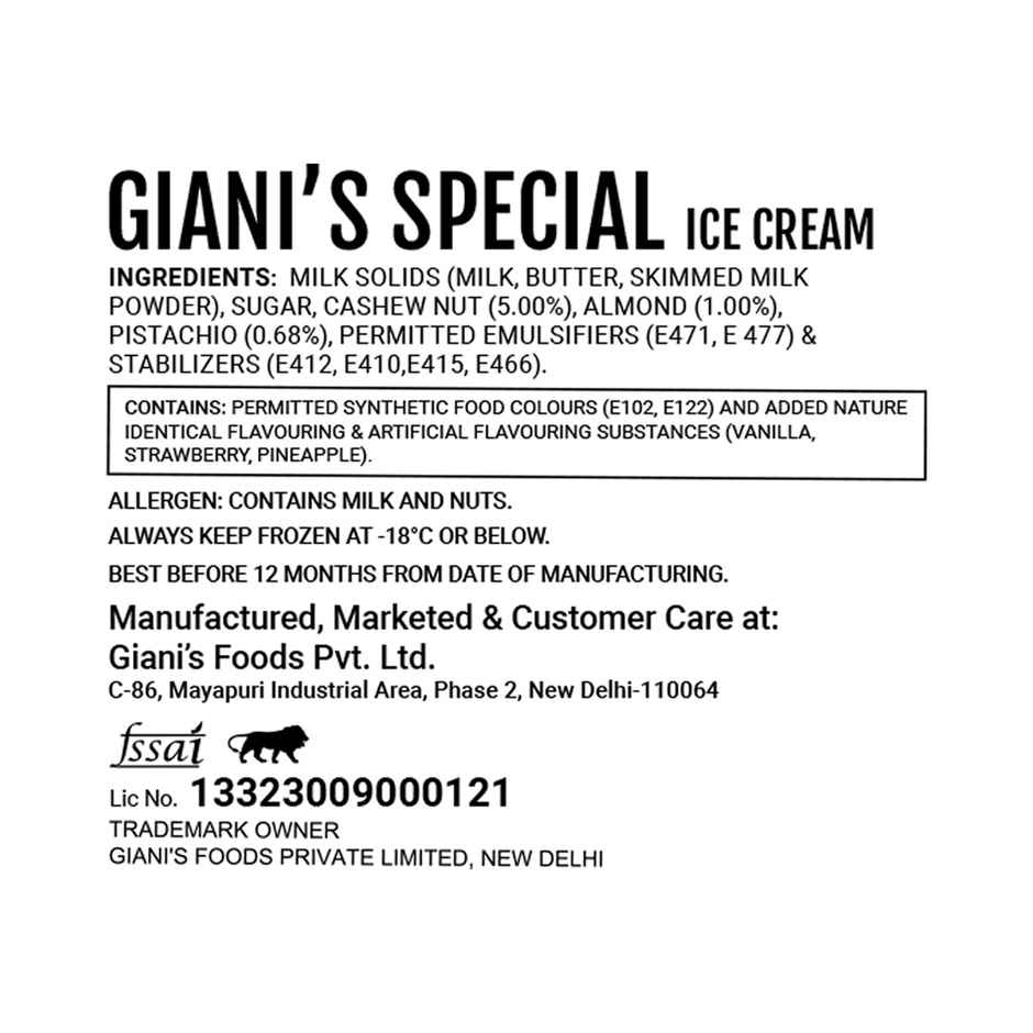 Gianis Special Ice Cream Tub