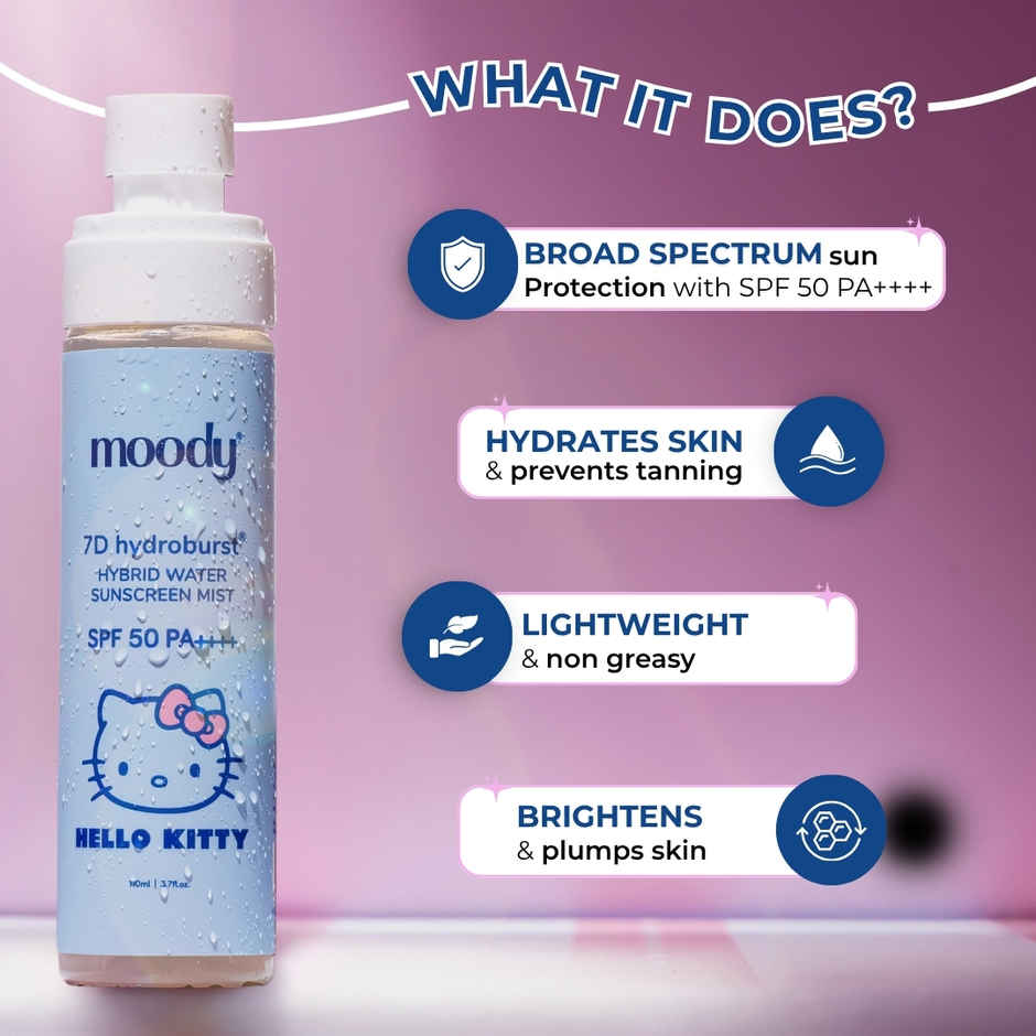 Moody 7d HydroBurst Hybrid Water Sunscreen Mist SPF 50 PA++++