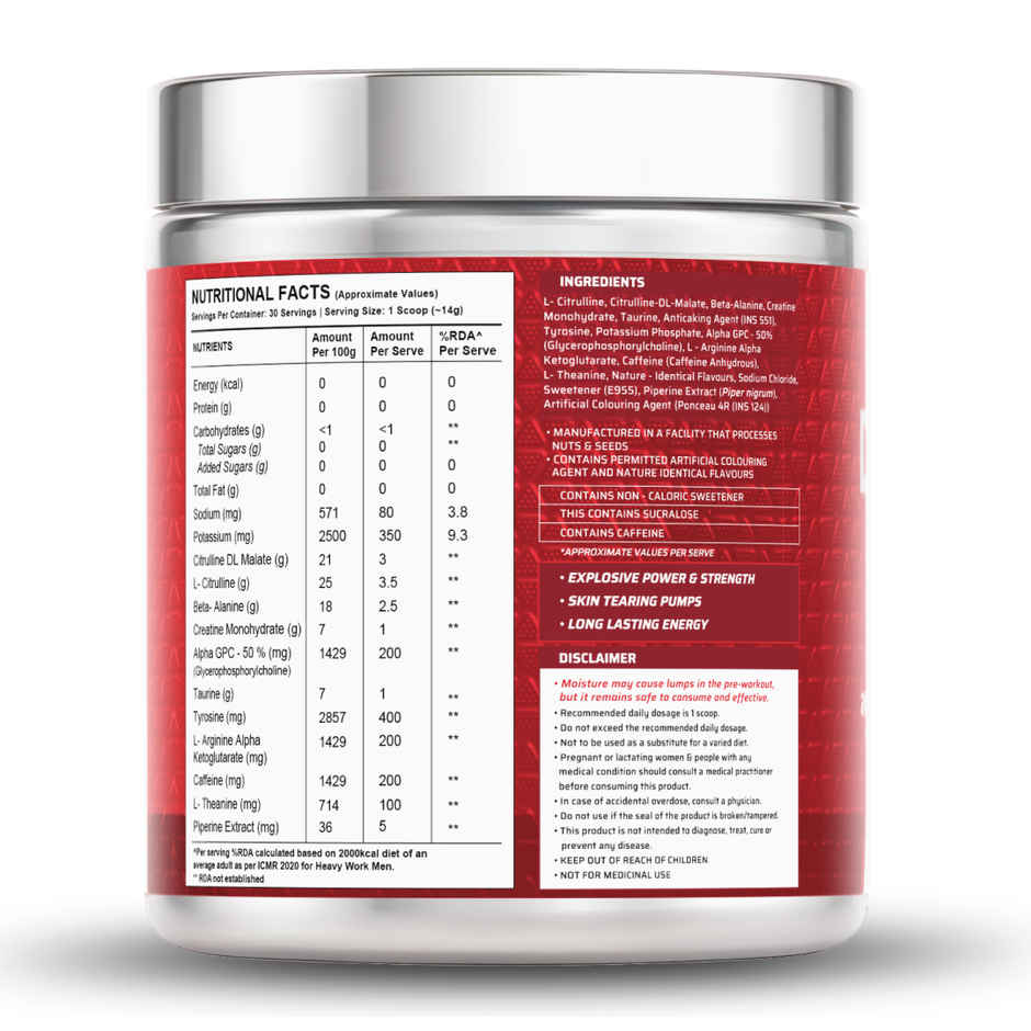 Dynamite Pre-Workout (30 Servings) Fruit Blast