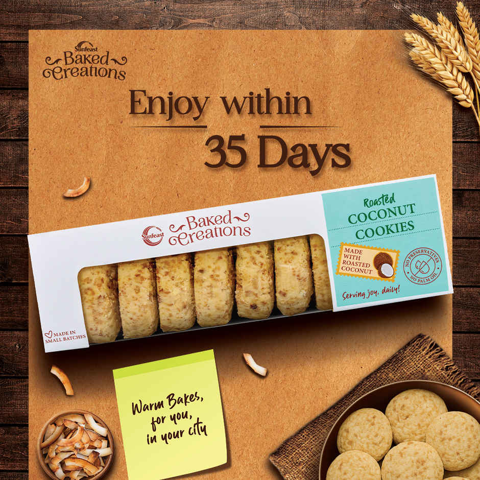 Roasted Coconut Cookies by Sunfeast Baked Creations