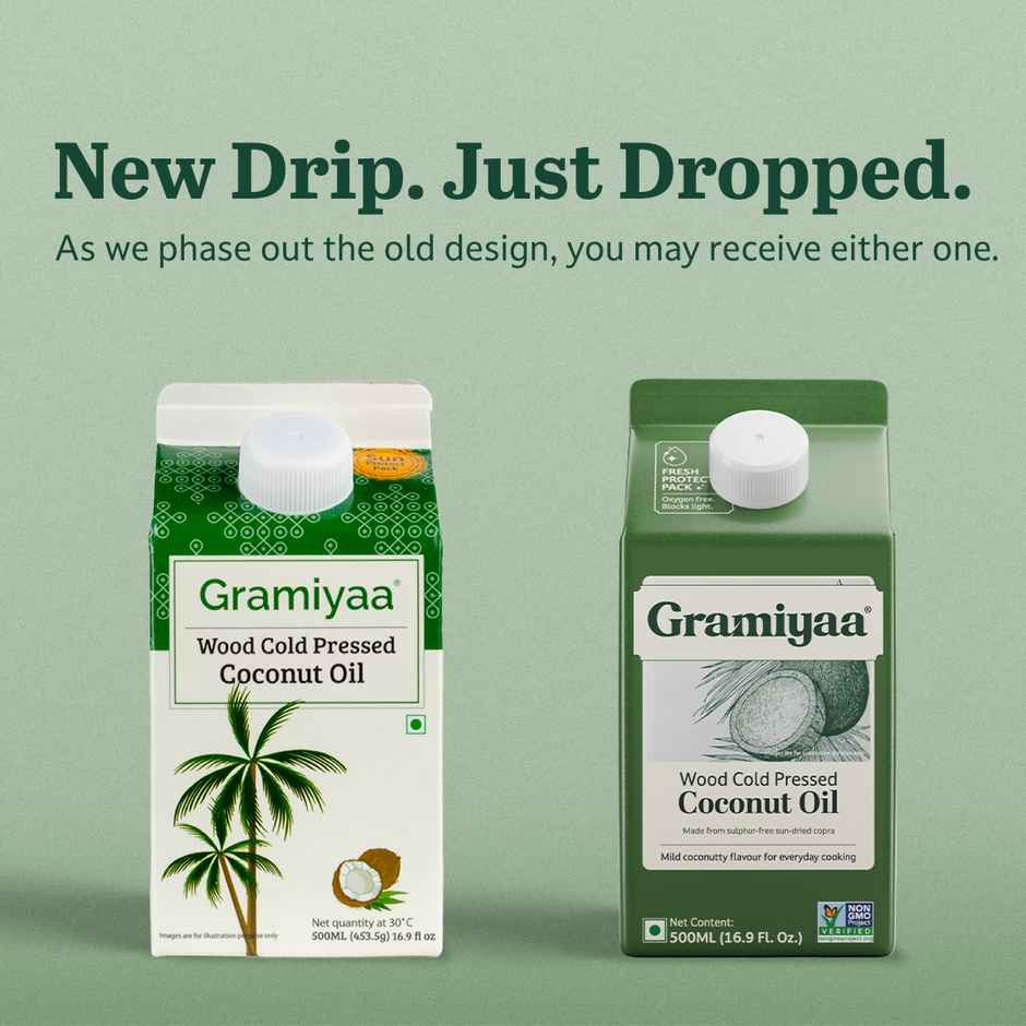 Gramiyaa Coconut Wood Cold Pressed Oil (Nariyal Oil)