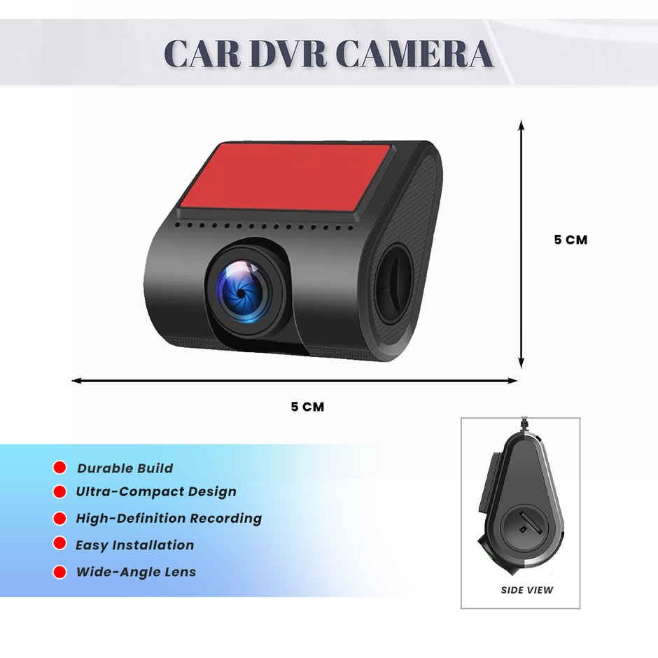 Potauto Front Dash Cam/Camera With 720/30 Fps Wide View Angle For Car | Microsd Record Without App