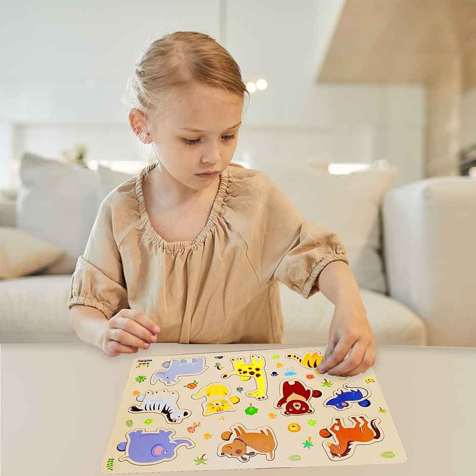Webby Animal Educational Wooden Puzzle for Kids