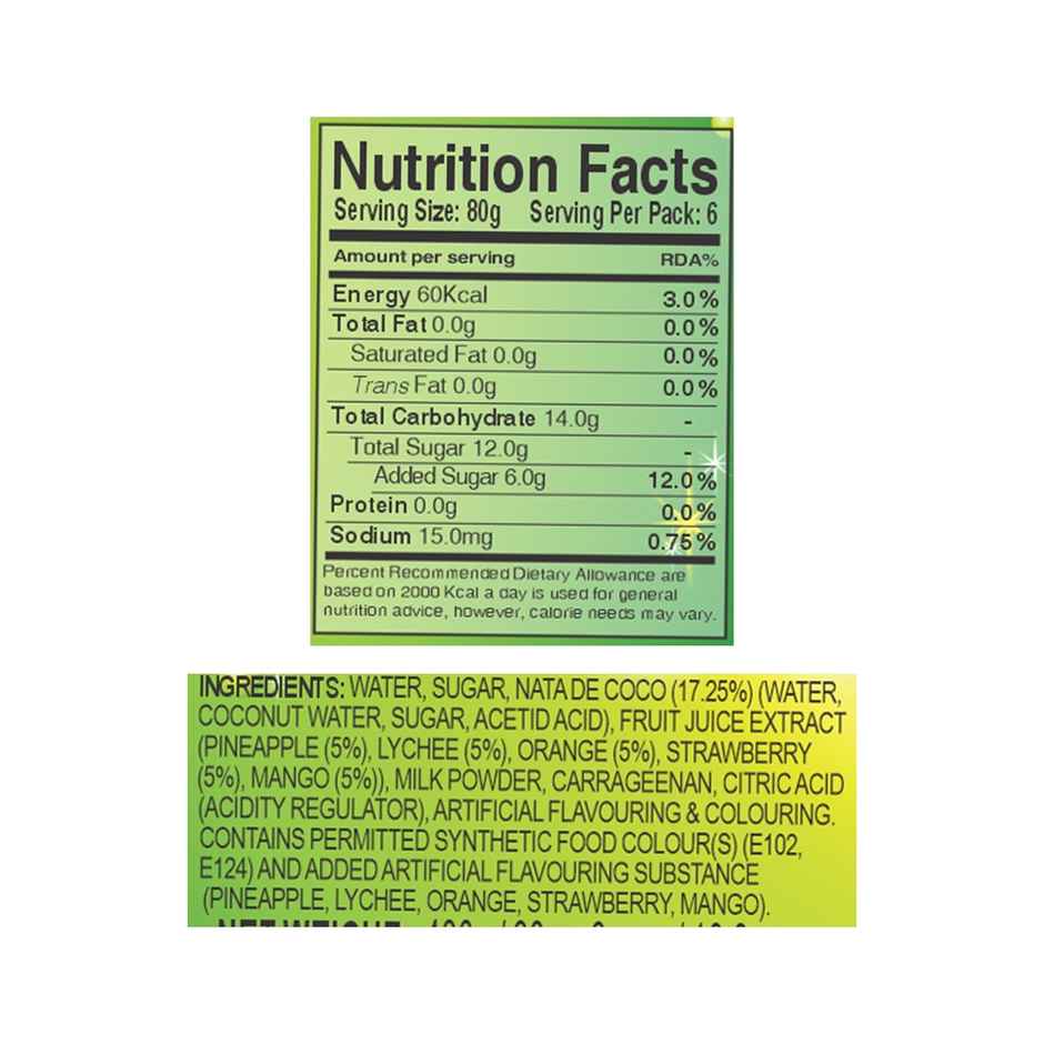 Cocon Pudding 6 Cups Assorted With Nata De Coco