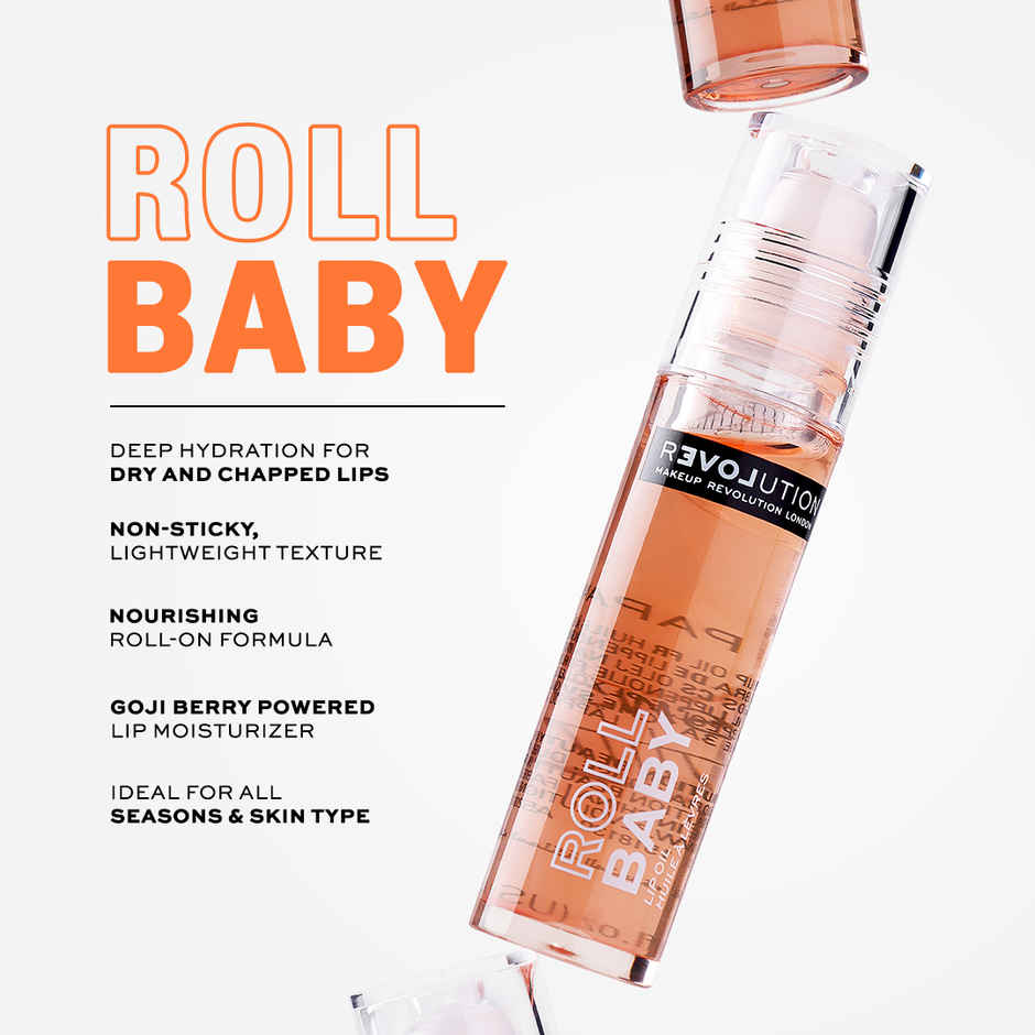 Makeup Revolution Relove Roll Baby Lip Oil (Papaya)