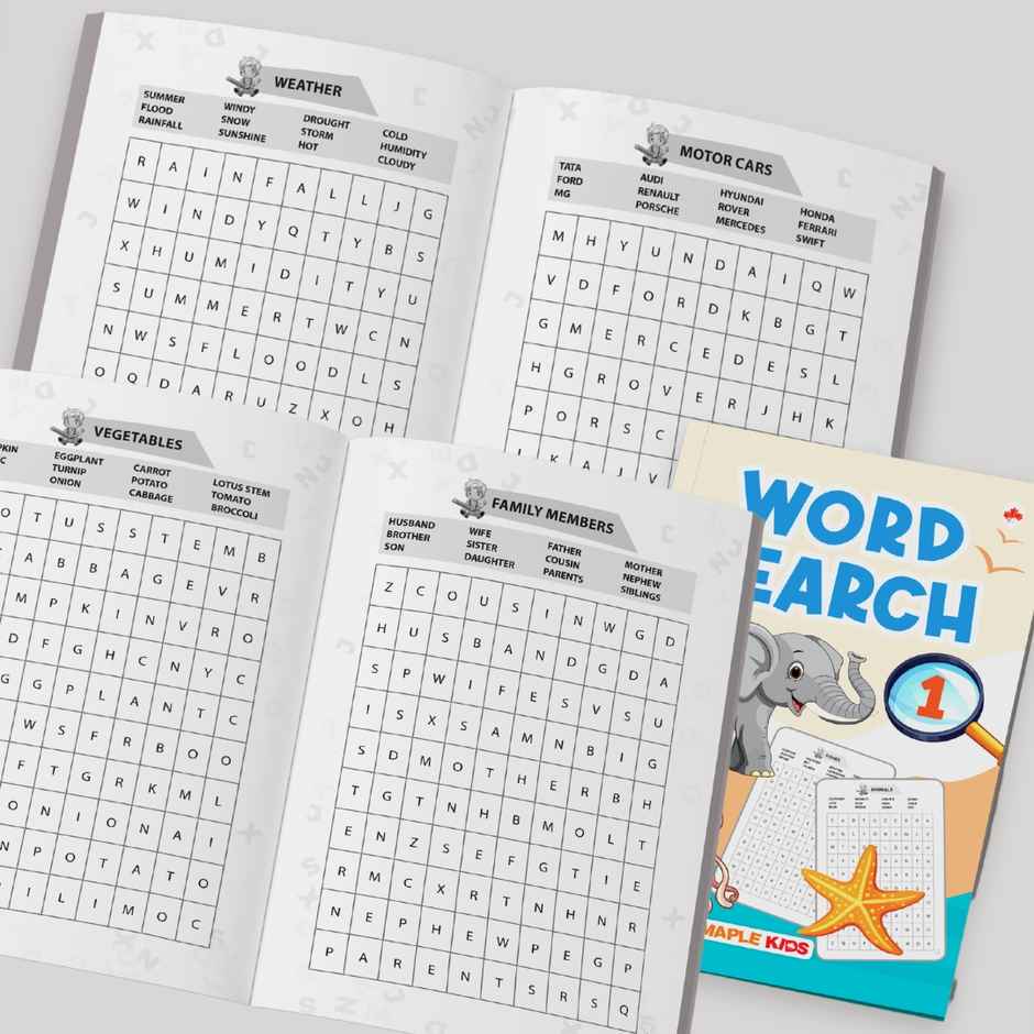 Maple Press Activity Book for Kids - Word Search 1 | Word Search Book for Children | Early Learning