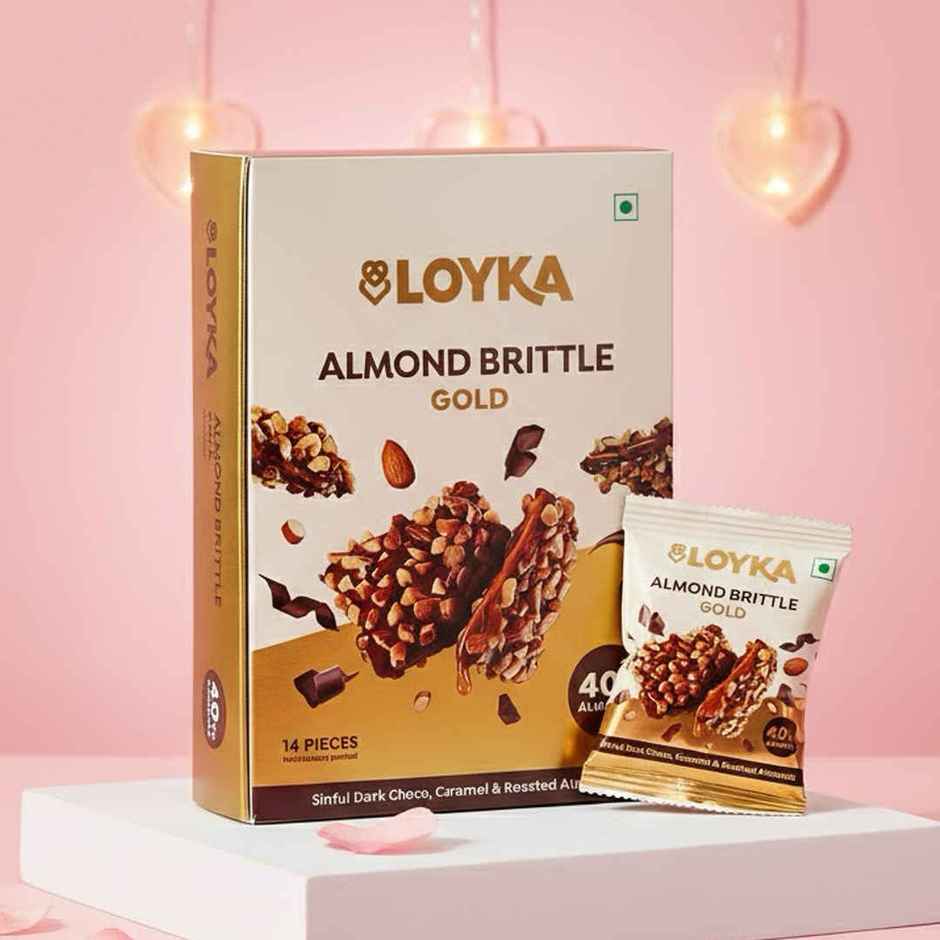 LOYKA Almond Brittle Gold Chocolate Box | 203 g