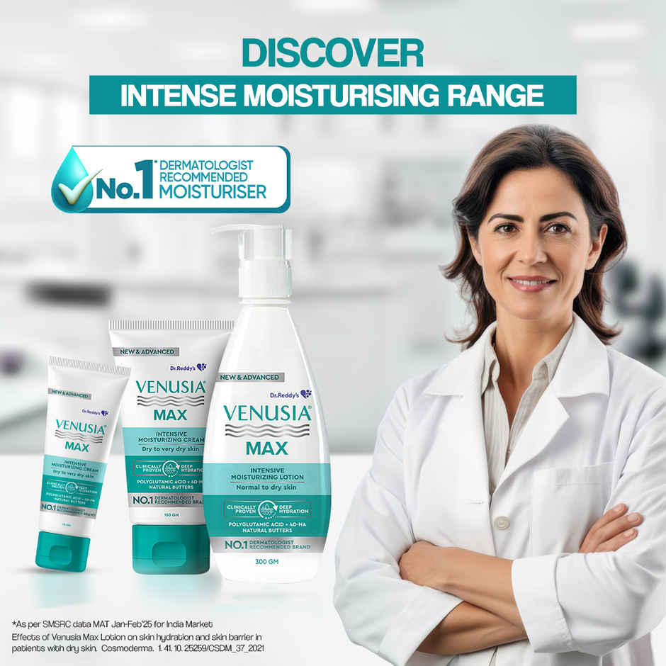 Venusia Max Moisturiser for Dry Skin | Shea Butter - Mango Butter - Aloe Butter - Cocoa Butter