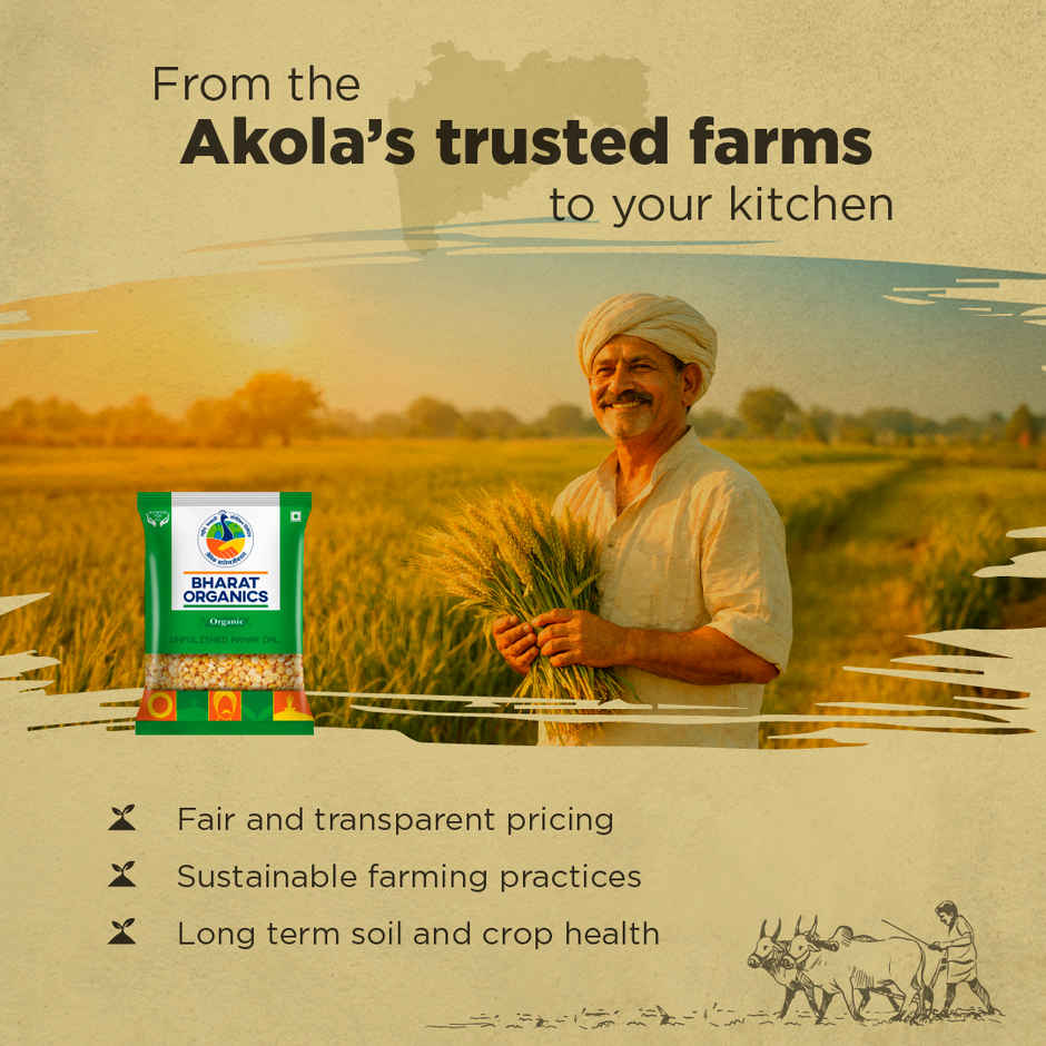 Bharat Organics Unpolished Arhar Dal