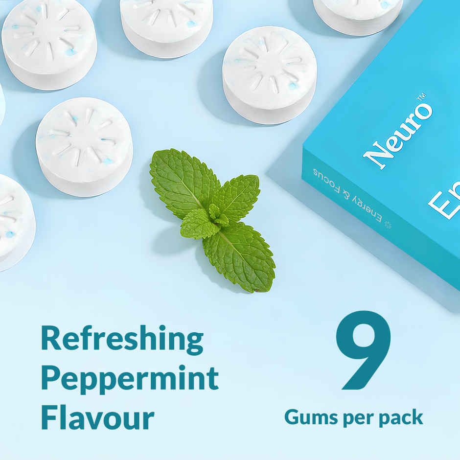 Neuro Energy and Focus Gums Blister Peppermint