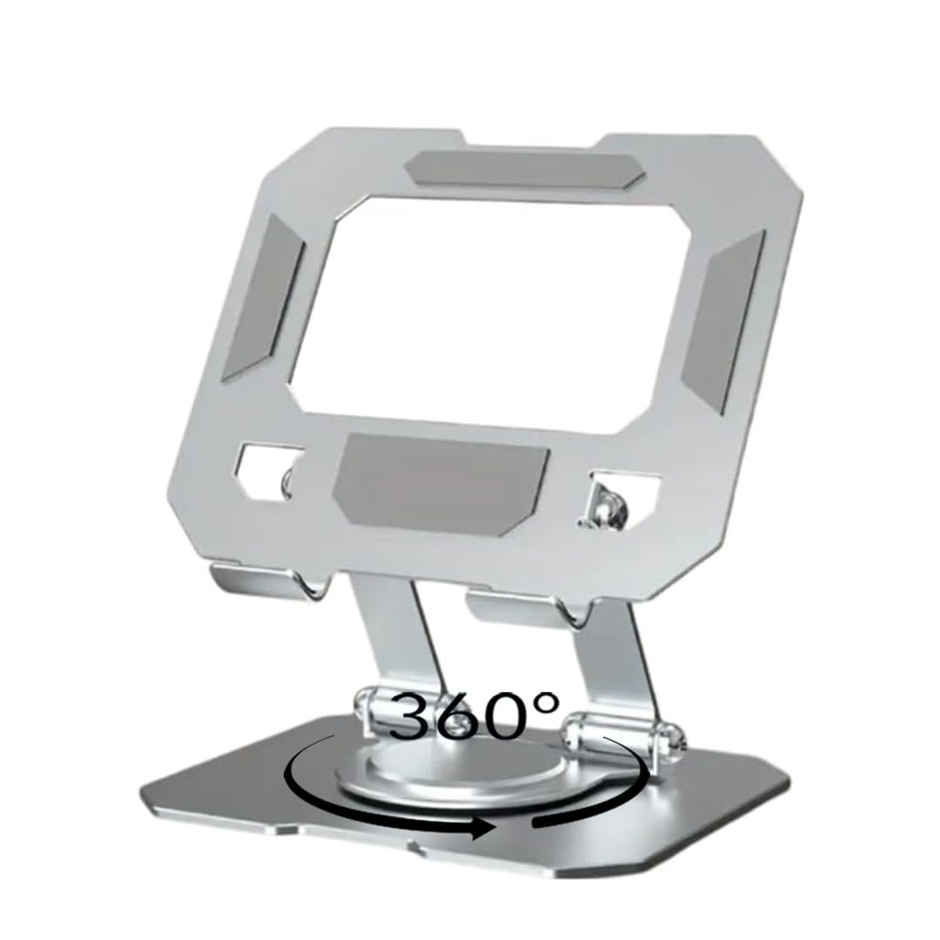 Dyazo 360 Rotating Tablet Stand Holder - Compatible with iPads & Tablets - Silver
