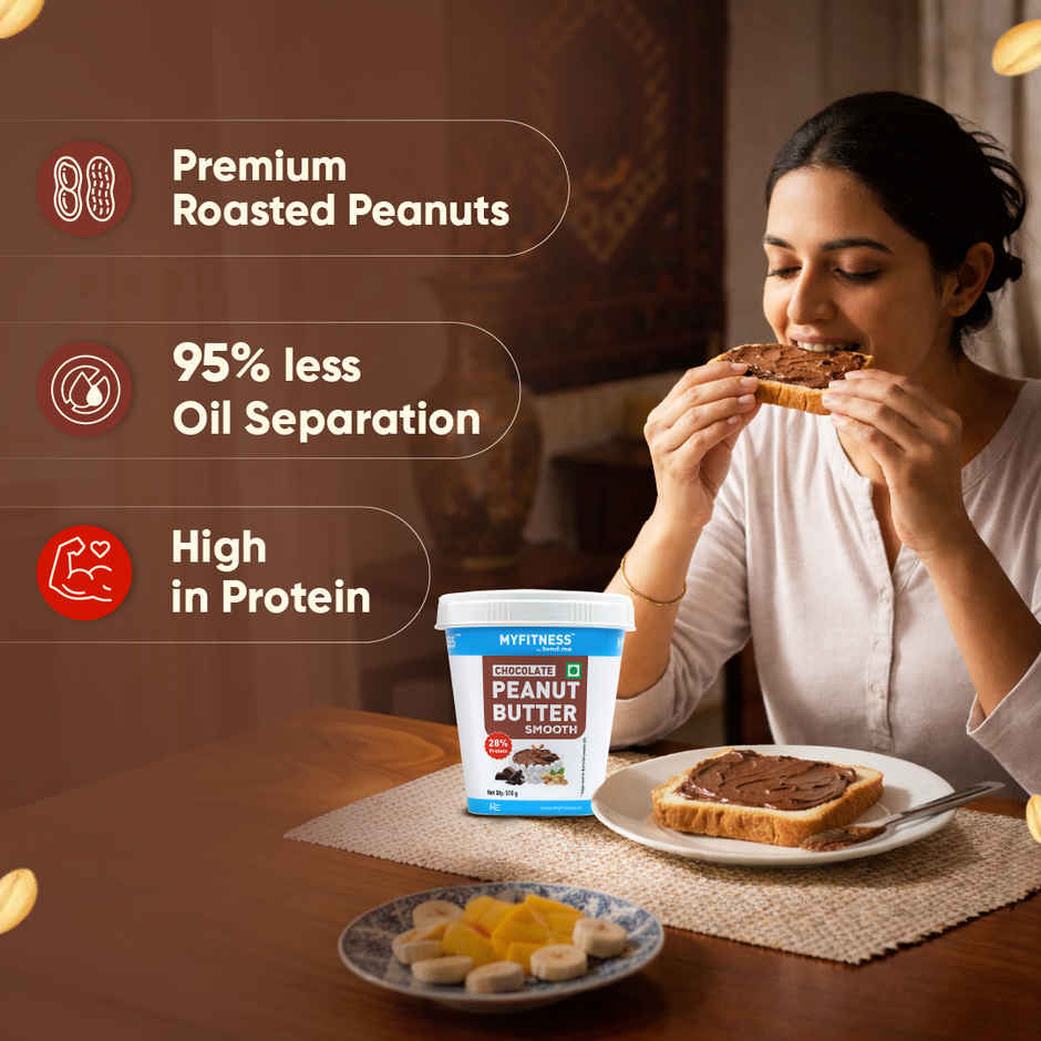 MyFitness 28g High Protein Chocolate Peanut Butter Spread - Smooth