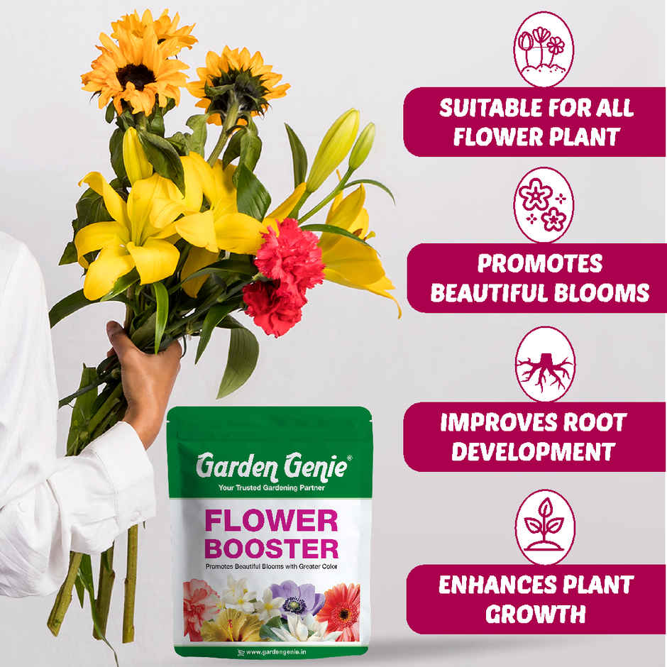 Garden Genie Organic Flower Booster Fertilizer | Promotes Increased Budding & Blooms