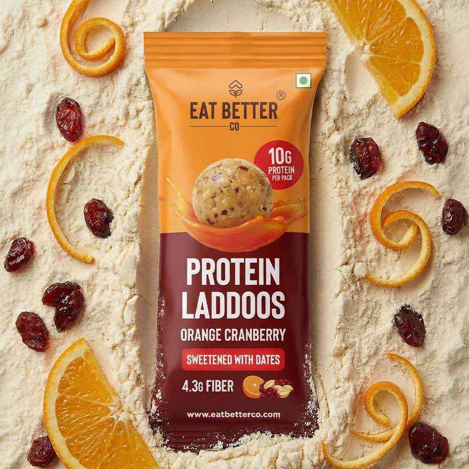 Eat Better Co Protein Laddu | Orange Cranberry 