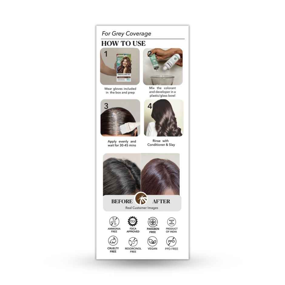 Paradyes Mini Natural Brown Timeless Hair Tint for Complete Grey Coverage