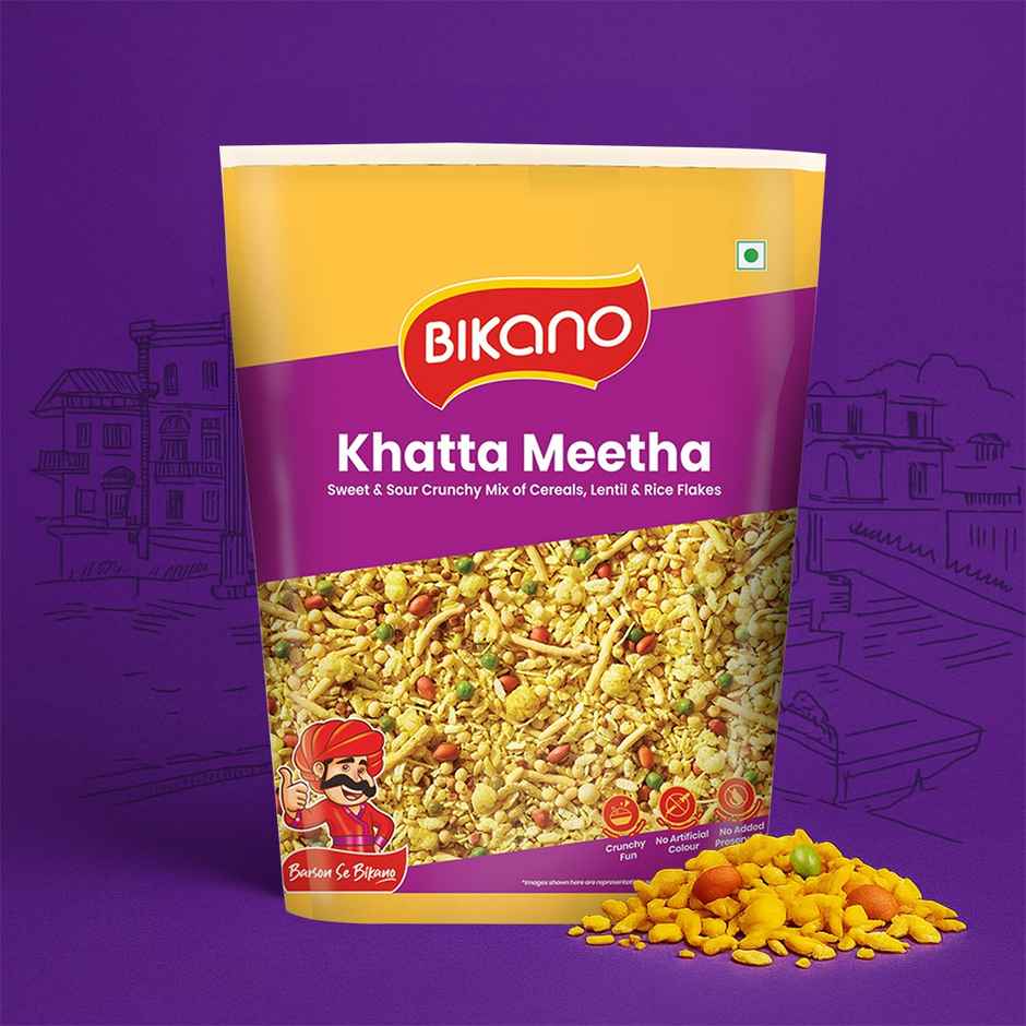Bikano Khatta Meetha Mixture | Sweet & Spicy Indian Snack | Crispy Namkeen with Tangy Flavor