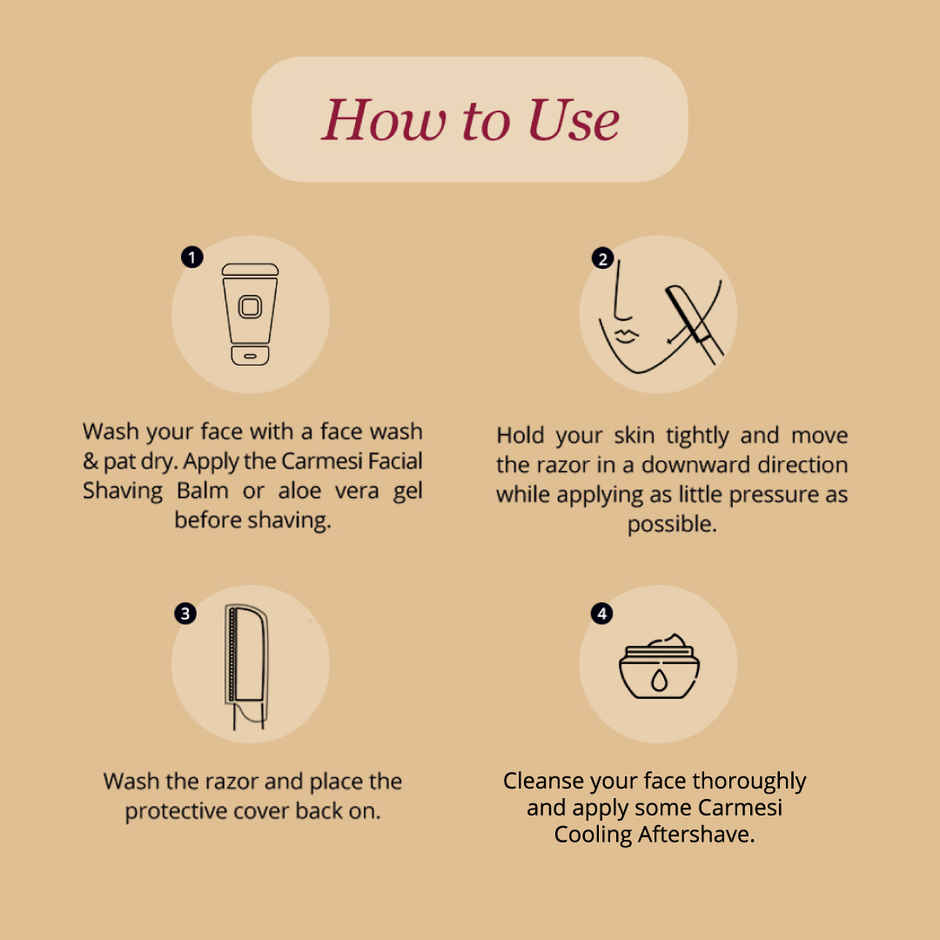 Carmesi Reusable Face Razor for Women Facial Hair | Instant & Painless Hair Removal
