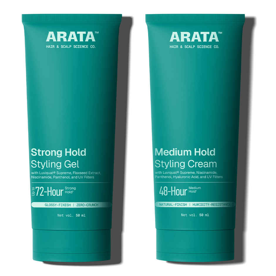 Arata Strong Hold Styling Cream & Gel Combo