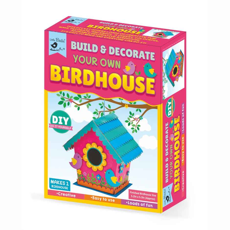 Itsy Bitsy Diy Build & Decorate Your Own Bird House Kit 1 Box Lb