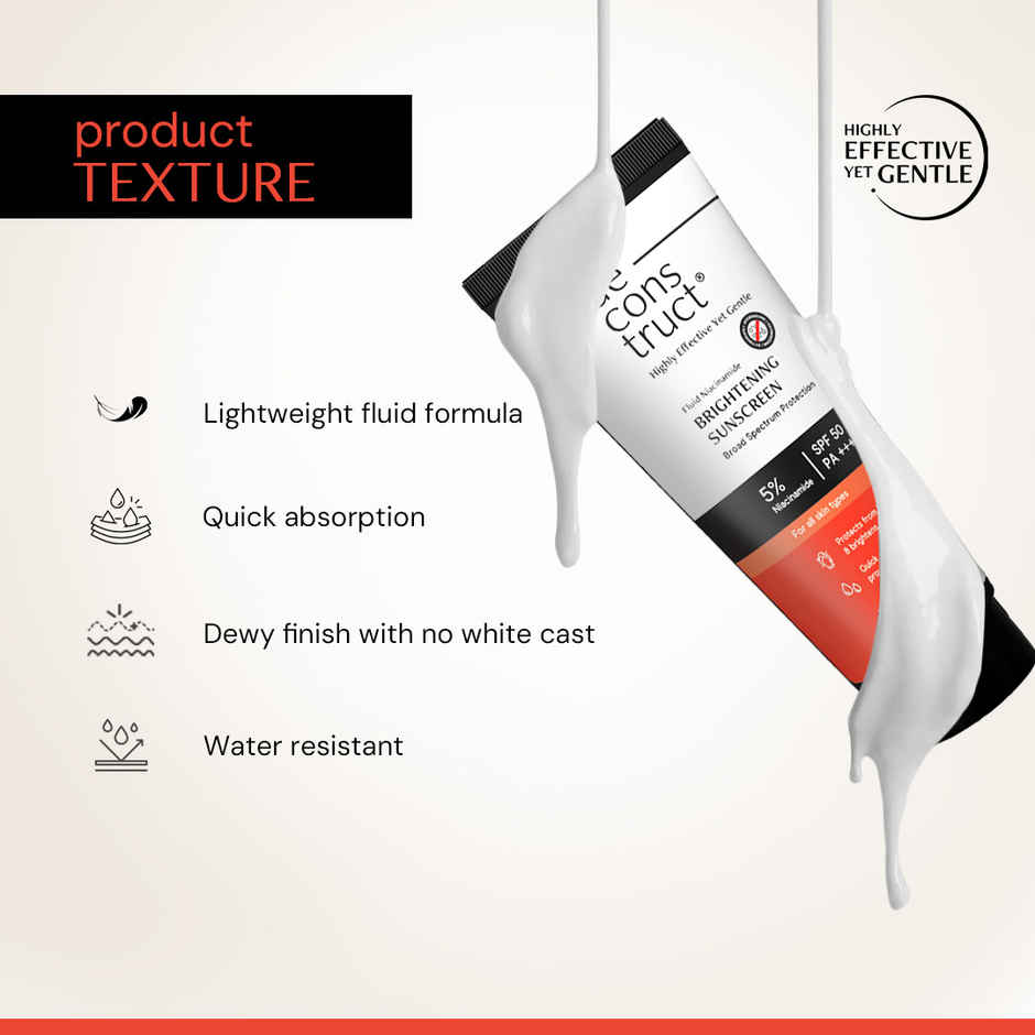 Deconstruct Fluid Brightening Sunscreen SPF 50 PA++++ | In-Vivo Tested