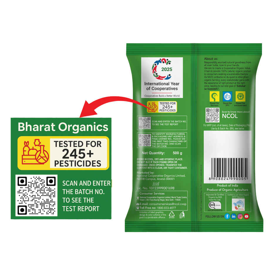 Bharat Organics Unpolished Masoor Split
