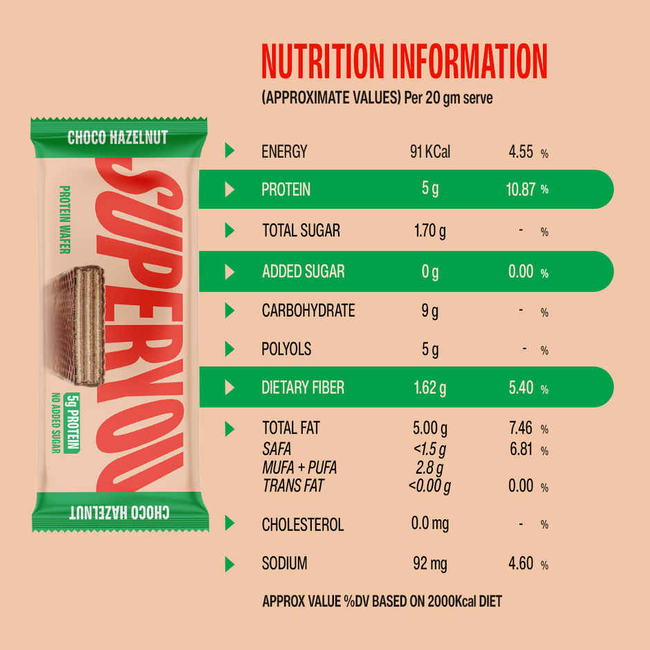 Superyou Mini Choco Hazelnut Protein Wafer Bar