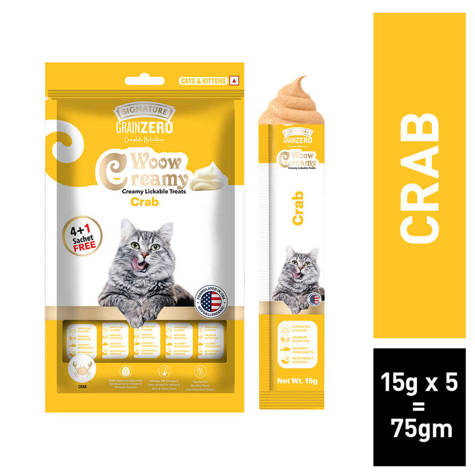 Grain Zero Creamy Lickable Cat Treat - Crab