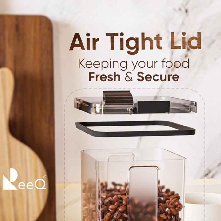 ReeQ Airtight Lock Food Storage Container Set with Black Lid - 700 ml