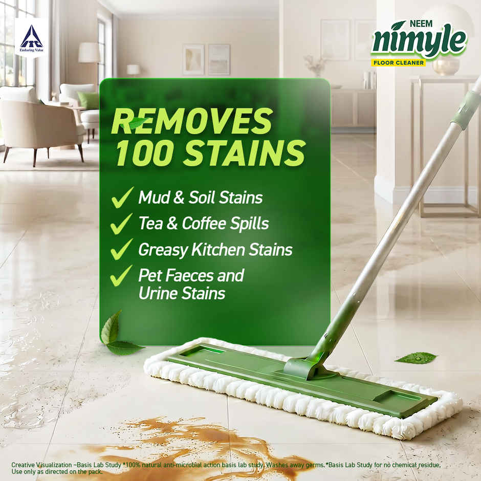 Nimyle Herbal Floor Cleaner | 99.9% Anti-Bacterial | Kid & Pet Safe