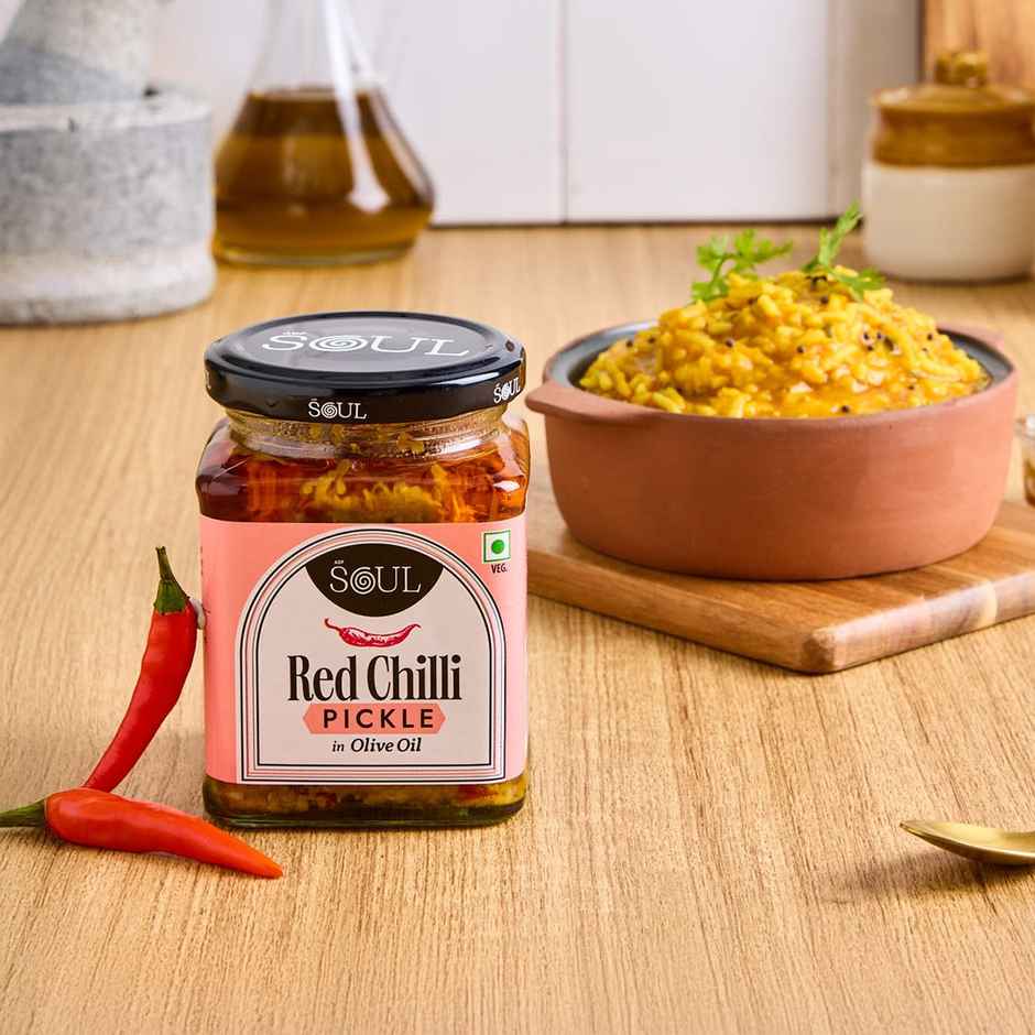 Adf Soul Red Chilli Pickle In Olive Oil