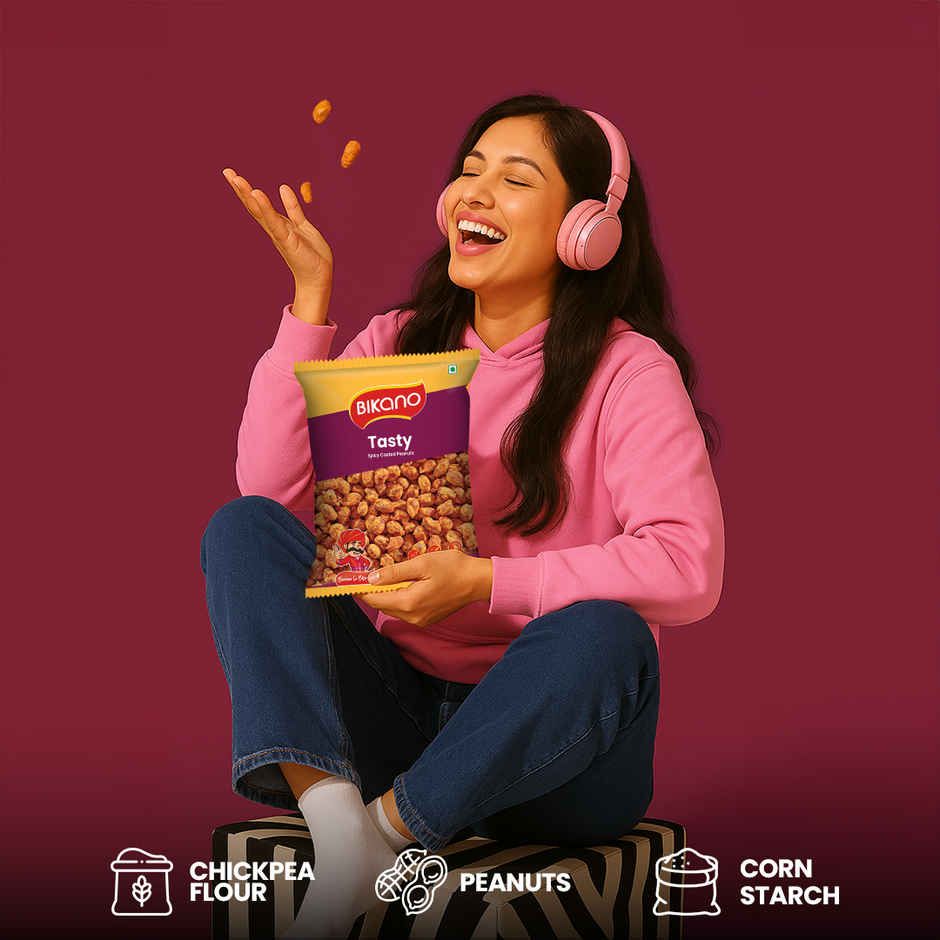 Bikano Tasty Spicy Crunchy & Roasted Snack | Premium Nutty Delight with Rich Spices
