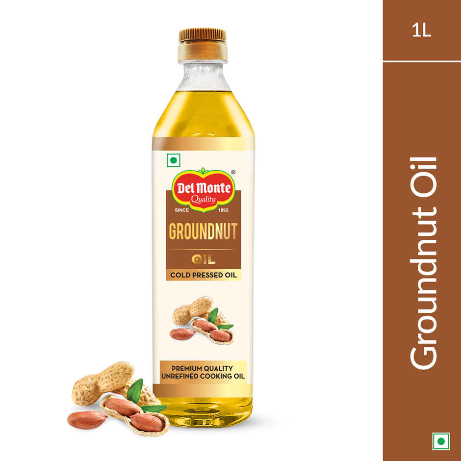 Del Monte Groundnut (Peanut) Cold Pressed Oil | Healthy Cooking Oil