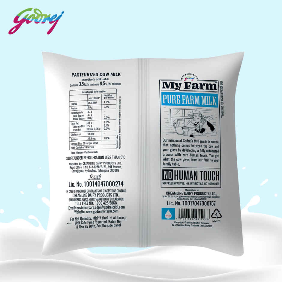 Godrej My Farm Fresh Pure Milk (Pouch) Combo