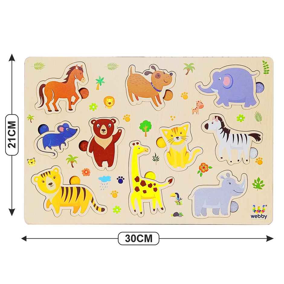 Webby Animal Educational Wooden Puzzle for Kids