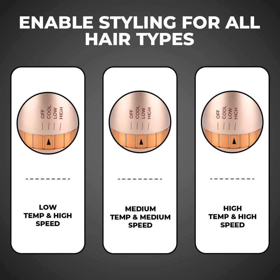 Winston 2 In 1 Hair Styling Blow Brush For Women - 1200 Watts (Gold)