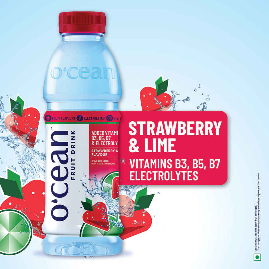 O'cean Fruit Water Strawberry & Lime Vitamin & Electrolyte Hydration