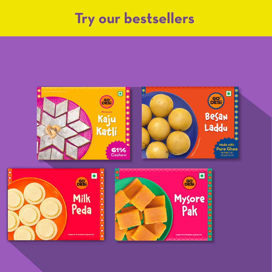 GO DESi Dry Fruit Barfi | 93% Dry Fruit | No Added Sugar