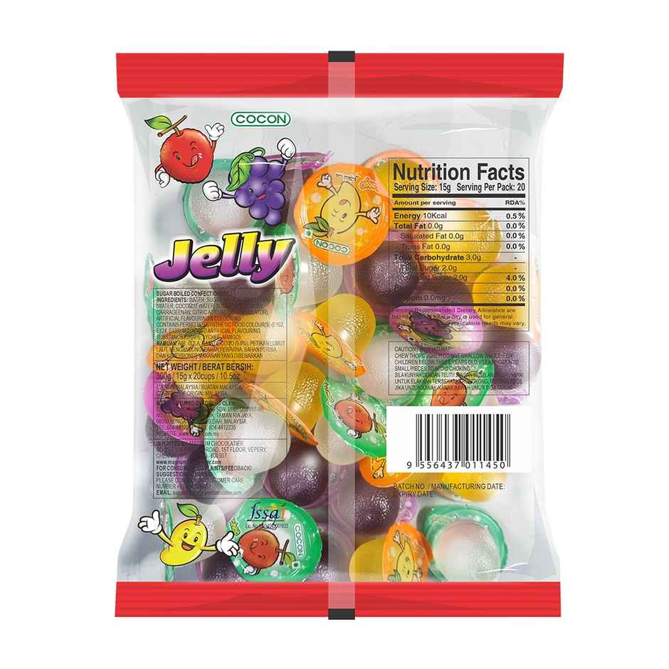 Cocon Jelly 20 Cups Assorted With Nata De Coco