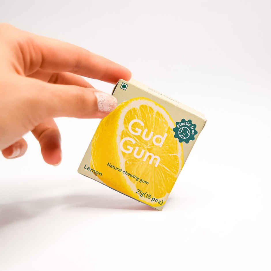 Gud Gum Lemon Natural Chewing Gum