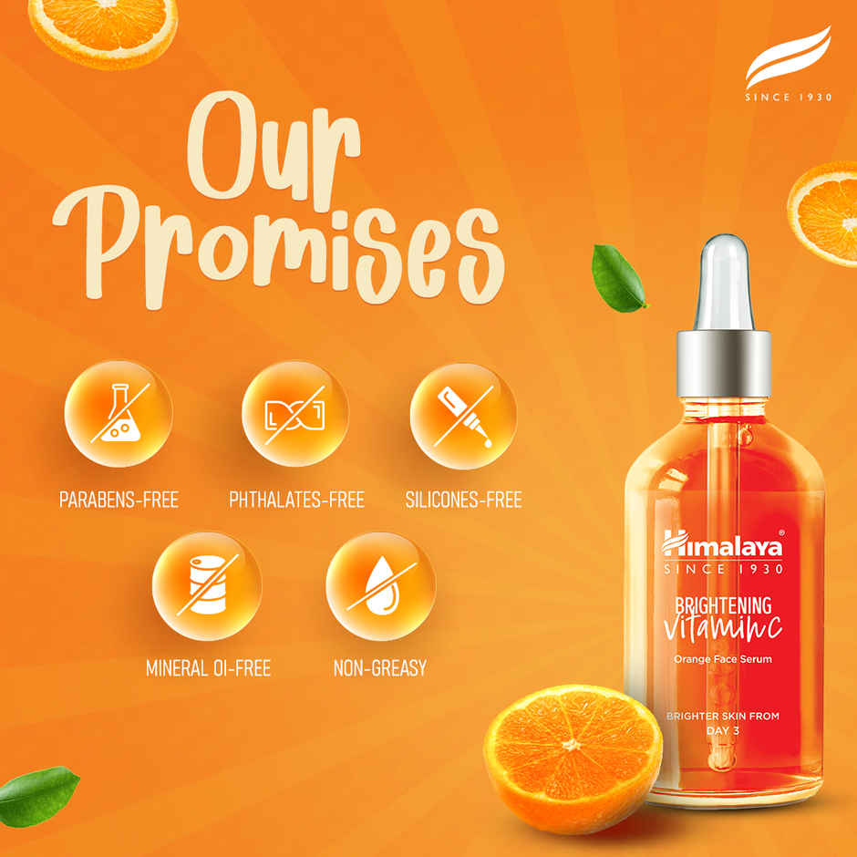 Himalaya Brightening Vitamin C Serum | 5X Vitamin C & 10X Niacinamide | Brighter Skin from Day 3