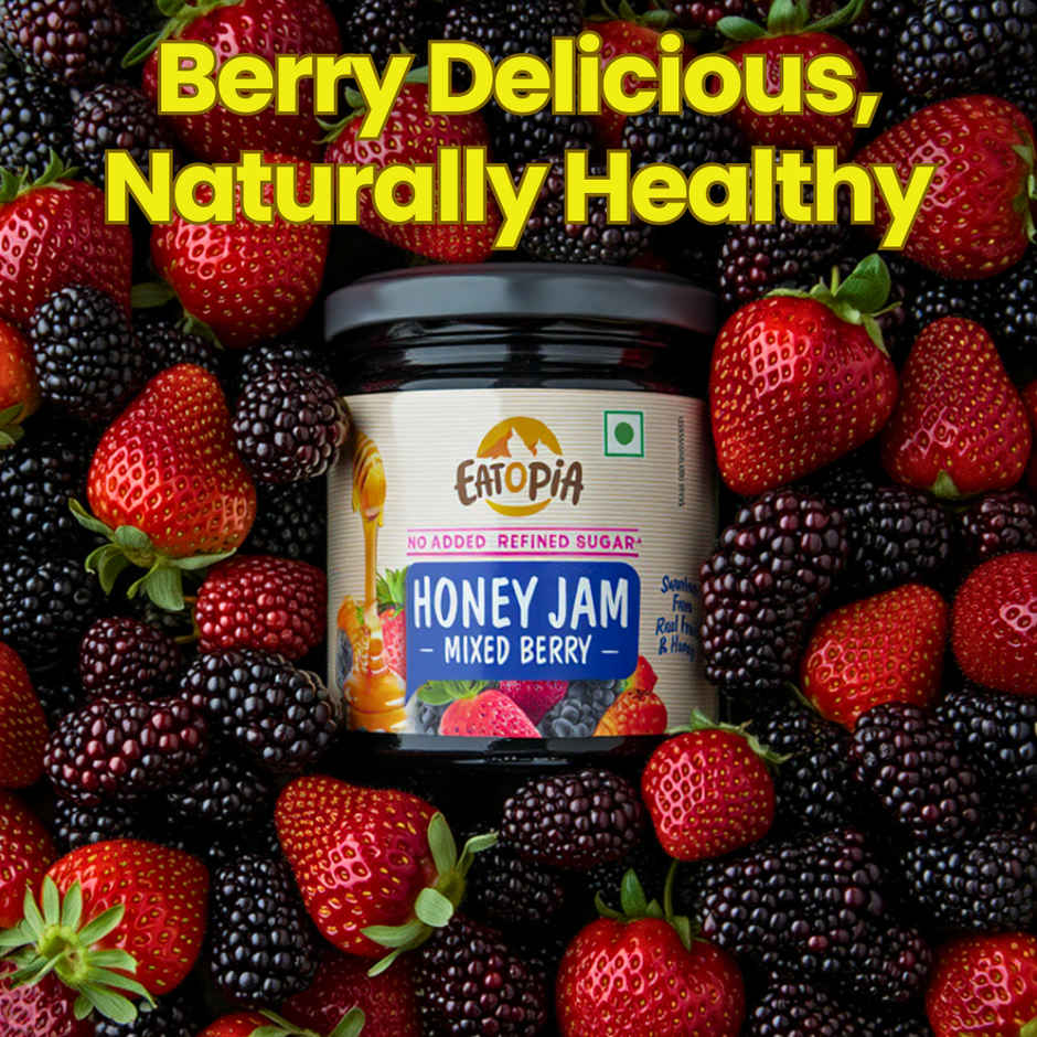Eatopia Healthy Mixed Berry Honey Jam (No Refined Sugar & Preservatives )