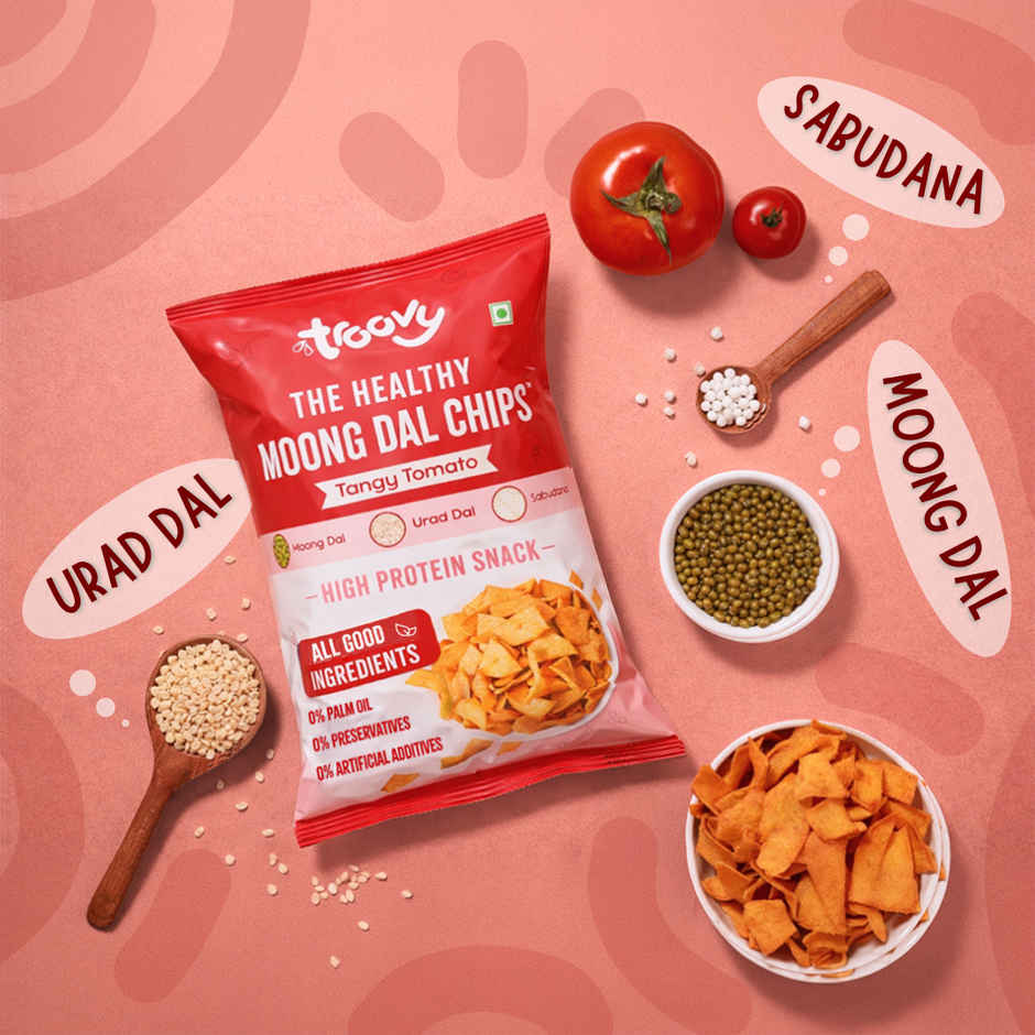 Troovy Healthy High Protein Moong Dal Chips | No Palm Oil