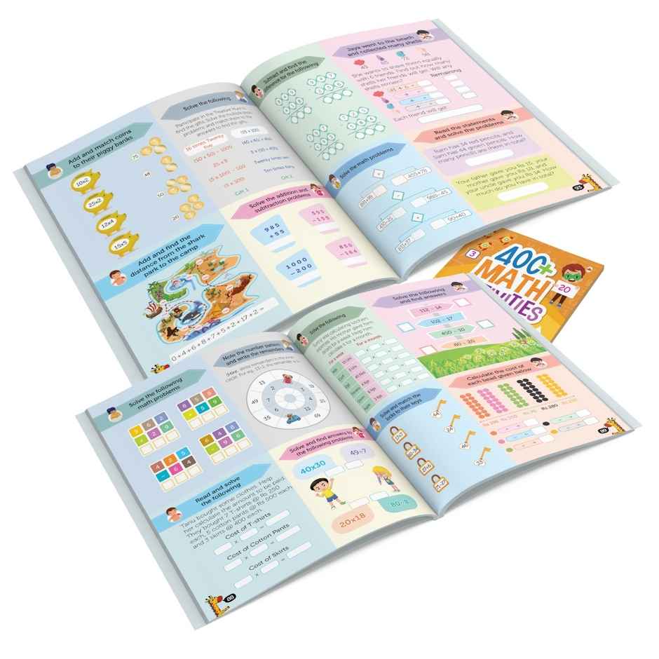 Activity Book for Kids | 400+ Math Activities | Addition, Subtraction, Multiplication, Division