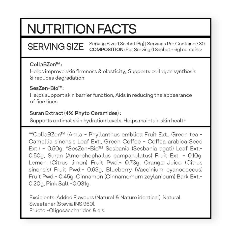 OZiva Phyto Ceramides Collagen Builder Supplements Blueberry