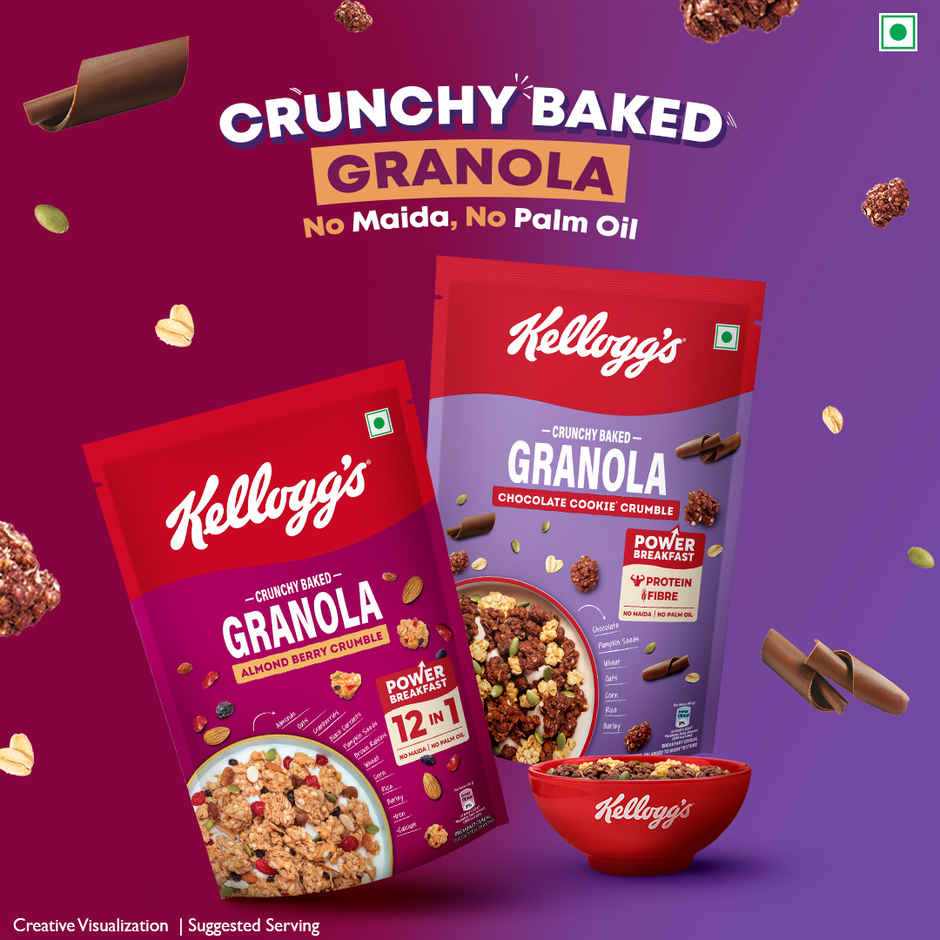 Kellogg's Crunchy Chocolate Cookie Crumble Granola | No Maida, No Palm Oil