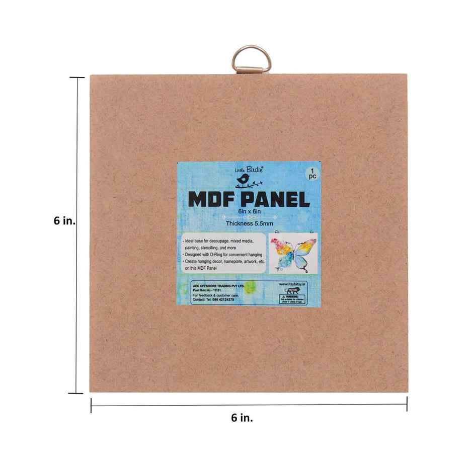 Itsy Bitsy Mdf Panel With D Ring 6 x 6 Inch 5.5mm Thick Sw Lb