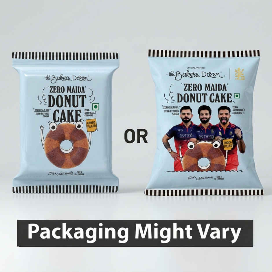 The Baker's Dozen Zero Maida Donut Cake | Small Cake | Tiffin Pack | Creamfills | | Zero Palm Oil