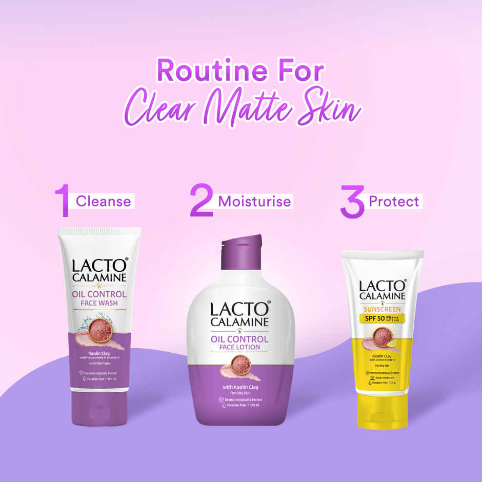 Lacto Calamine Facewash With Kaolin Clay And Niacinamide For Oily Skin